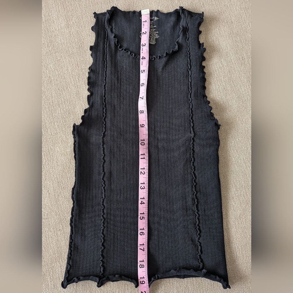 Free People Black Ribbed Tank Top - Picture 7 of 10